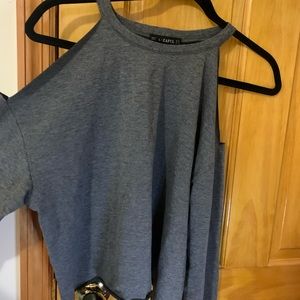 open shoulder long sleeve